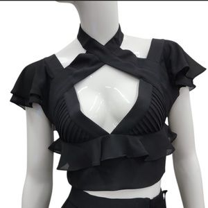 Nasty Gal Black Crop Top NEW
